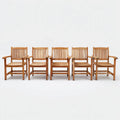 Teak Patio Dining Chairs 60x65x90 cm - Solid Wood Construction - Natural Finish - Outdoor Use